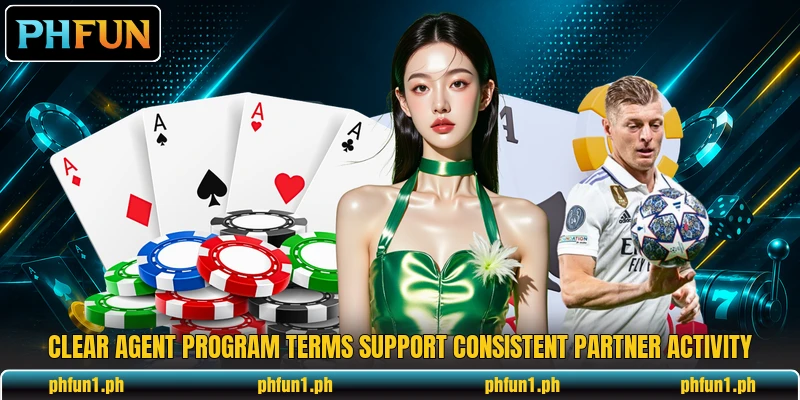 Clear agent program terms support consistent partner activity Clear agent program terms support consistent partner activity