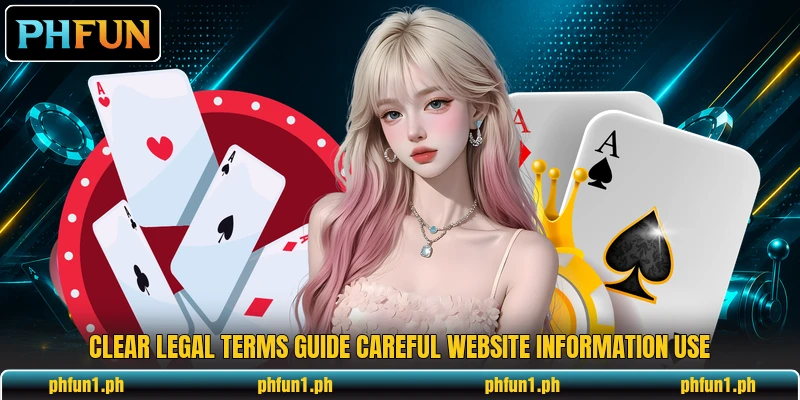 Clear legal terms guide careful website information use