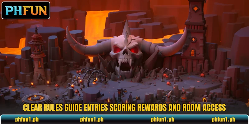 Clear rules guide entries scoring rewards and room access