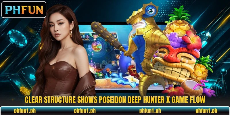 Clear structure shows Poseidon Deep Hunter X game flow