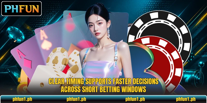 Clear timing supports faster decisions across short betting windows