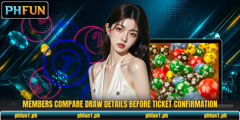 Members compare draw details before ticket confirmation