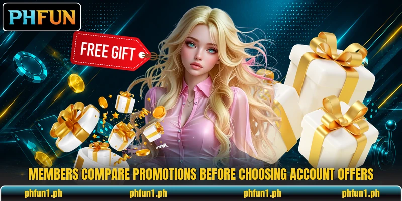 Members compare promotions before choosing account offers