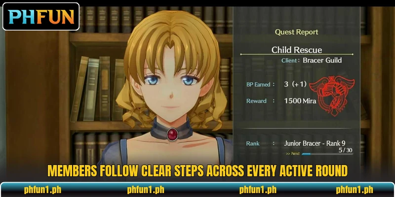 Members follow clear steps across every active round Members follow clear steps across every active round