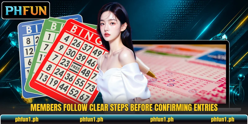 Members follow clear steps before confirming entries