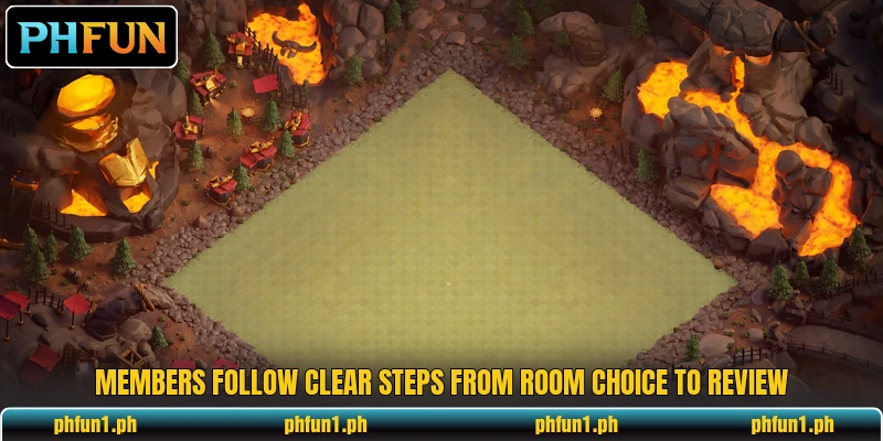Members follow clear steps from room choice to review