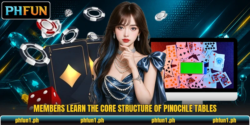 Members learn the core structure of pinochle tables Members learn the core structure of pinochle tables