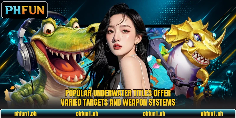 Popular underwater titles offer varied targets and weapon systems Popular underwater titles offer varied targets and weapon systems